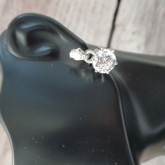 2.5 Cttw Sterling Silver 925 Sparkling Dangle Earrings - Picture 7 of 9